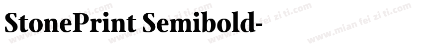 StonePrint Semibold字体转换